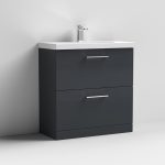 800mm Floor Standing 2 Drawer Vanity & Basin 1 - Image 4