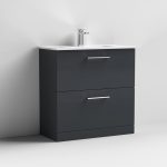 800mm Floor Standing 2 Drawer Vanity & Basin 2 - Image 4