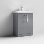 600mm Floor Standing 2 Door Vanity & Basin 1 - Image 4