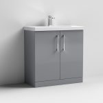 800mm Floor Standing 2 Door Vanity & Basin 1 - Image 3