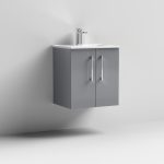 500mm Wall Hung 2 Door Vanity & Basin 2 - Image 3