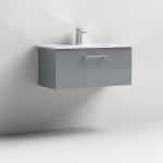 800mm Wall Hung 1 Drawer Vanity & Basin 2 - Image 3