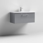 800mm Wall Hung 1 Drawer Vanity & Basin 4 - Image 3