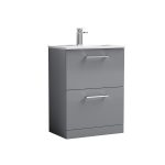 600mm Floor Standing 2 Drawer Vanity & Basin 2 - Image 2