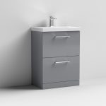 600mm Floor Standing 2 Drawer Vanity & Basin 3 - Image 3