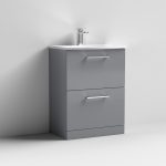 600mm Floor Standing 2 Drawer Vanity & Basin 4 - Image 3