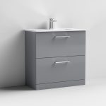 800mm Floor Standing 2 Drawer Vanity & Basin 2 - Image 3
