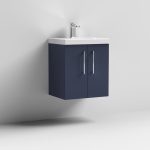 500mm Wall Hung 2 Door Vanity & Basin 3 - Image 6
