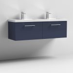 1200mm Wall Hung 2 Drawer Vanity & Double Basin - Image 6