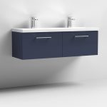 1200mm Wall Hung 2 Drawer Vanity & Double Basin - Image 6