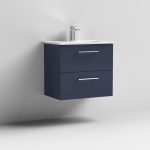 600mm Wall Hung 2 Drawer Vanity & Basin 2 - Image 6