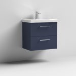 600mm Wall Hung 2 Drawer Vanity & Basin 3 - Image 6