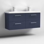 1200mm Wall Hung 4 Drawer Vanity & Double Basin - Image 6