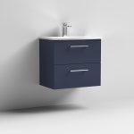 600mm Wall Hung 2 Drawer Vanity & Basin 4 - Image 6