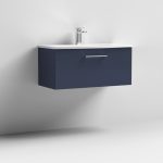 800mm Wall Hung 1 Drawer Vanity & Basin 4 - Image 5