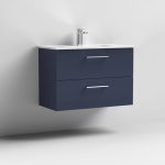 800mm Wall Hung 2 Drawer Vanity & Basin 2 - Image 6