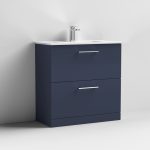 800mm Floor Standing 2 Drawer Vanity & Basin 2 - Image 6