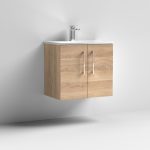 600mm Wall Hung 2 Door Vanity & Basin 4 - Image 8
