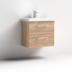 600mm Wall Hung 2 Drawer Vanity & Basin 3 - Image 8