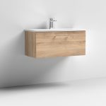 800mm Wall Hung 1 Drawer Vanity & Basin 4 - Image 7