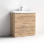 800mm Floor Standing 2 Drawer Vanity & Basin 3 - Image 8