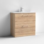 800mm Floor Standing 2 Drawer Vanity & Basin 4 - Image 8