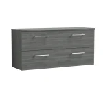 Arno 1200mm Wall Hung 4-Drawer Unit - No Worktop - Image 2