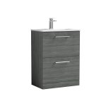 600mm Floor Standing 2 Drawer Vanity & Basin 2 - Image 8