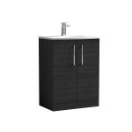 600mm Floor Standing 2 Door Vanity & Basin 4 - Image 2