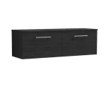 Wall Hung 2 Drawer Vanity Unit 1200MM - No Worktop and Basin - Image 4