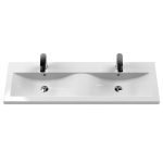 1200mm Wall Hung 4-Drawer Unit & Double Basin - Image 2