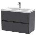 800mm Wall Hung 2-Drawer Unit & Basin 1