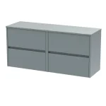1200mm Wall Hung 4-Drawer Unit - No Worktop - Image 4