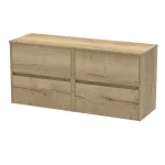 1200mm Wall Hung 4-Drawer Unit - No Worktop - Image 2