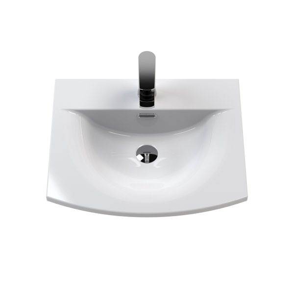 Furniture Curved Ceramic Basin 1 Tap Hole 500mm