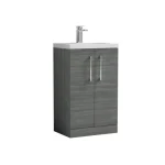 500mm Floor Standing 2-Door Vanity & Polymarble Basin - Image 10