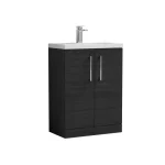 600mm Floor Standing 2-Door Vanity & Polymarble Basin - Image 11