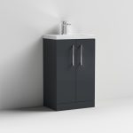500mm Floor Standing 2-Door Vanity & Polymarble Basin - Image 5
