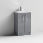 500mm Floor Standing 2-Door Vanity & Polymarble Basin - Image 4