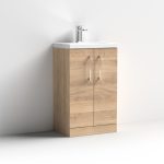 500mm Floor Standing 2-Door Vanity & Polymarble Basin - Image 9