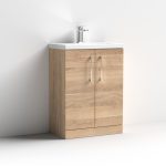 600mm Floor Standing 2-Door Vanity & Ceramic Basin - Image 9