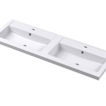 1200mm Double Polymarble Mid-Edge Basin