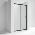 Lucie 8mm Black Single Sliding Door
