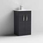 Floor Standing 2 Door Vanity With Minimalist 1 Tap Hole Basin 500mm - Image 4