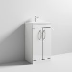 Floor Standing 2 Door Vanity With Thin-Edge 1 Tap Hole Basin 500mm