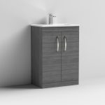 Floor Standing 2 Door Vanity With Minimalist 1 Tap Hole Basin 600mm - Image 3