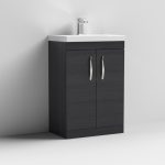 Floor Standing 2 Door Vanity With Thin-Edge 1 Tap Hole Basin 600mm - Image 4