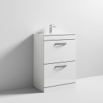 Floor Standing 2 Drawer Vanity With Minimalist 1 Tap Hole Basin 600mm