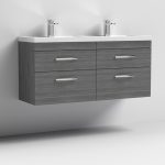 1200mm Wall Hung Cabinet With Double Basin - Image 3