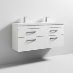1200mm Wall Hung Cabinet With Double Ceramic Basin